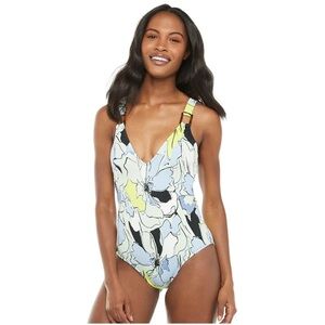 Women's Apt. 9® Square Trim Scoopneck One Piece Tankini Swimsuit